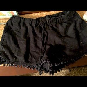 J.crew black linen shorts